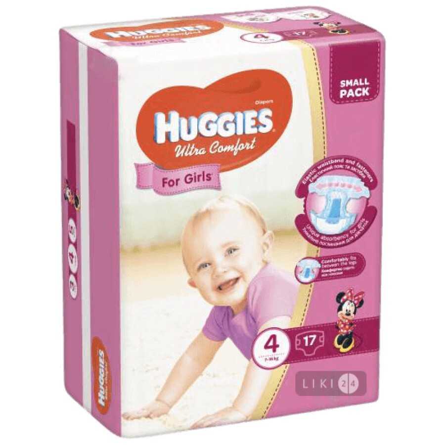 Підгузки Huggies Ultra Comfort 4+ 17 шт: ціни та характеристики