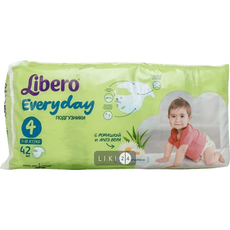 Подгузник Libero Everyday Maxi 4 7-18 кг 42 шт: цены и характеристики