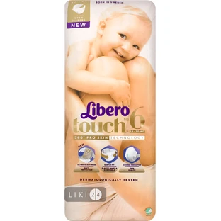 Подгузники детские Libero Touch 6 13-20 кг 40 шт