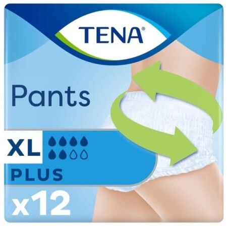 Урологические трусы-подгузники TENA Pants Plus XL для взрослых, 12 шт.
