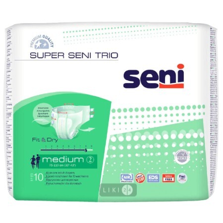 Подгузники для взрослых Seni Super Air Trio Medium 10 шт