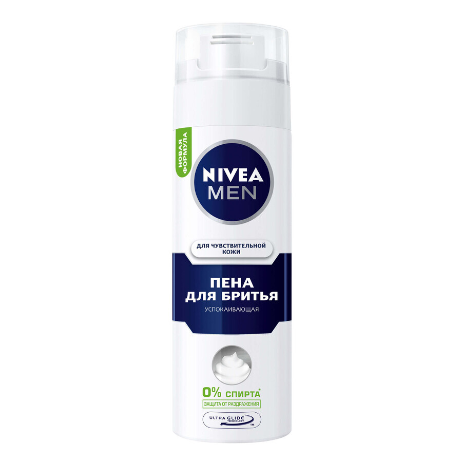 Пена для бритья Nivea Men успокаивающая для чувствительной кожи без содержания спирта 200 мл: цены и характеристики