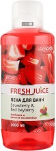 Піна для ванн Fresh Juice Strawberry &amp; Red bayberry Полуниця і червона восковниця, 1000 мл