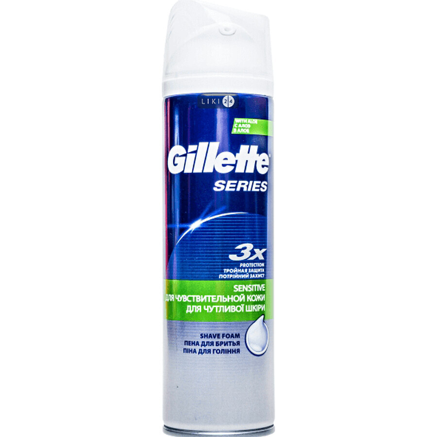 Піна для гоління Gillette Series Sensitive Skin Для чутливої шкіри 250 мл: ціни та характеристики