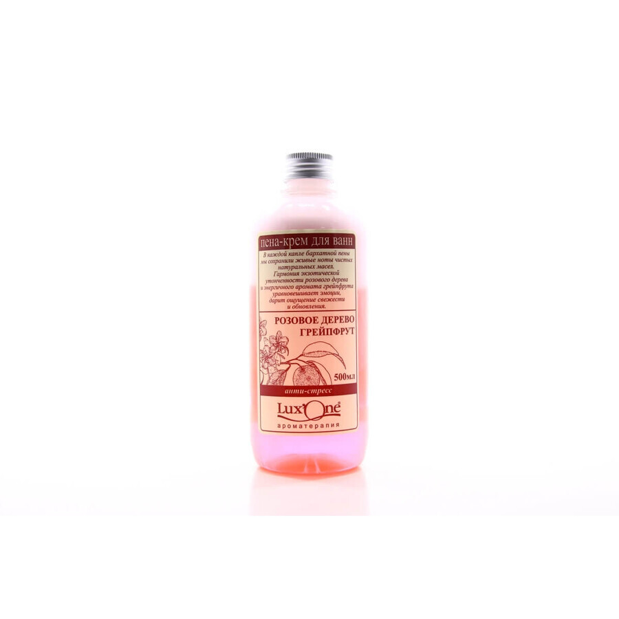 Піна-крем для ванн "lux one" анти стресс 500 мл, рожеве дерево та грейпфрут: ціни та характеристики
