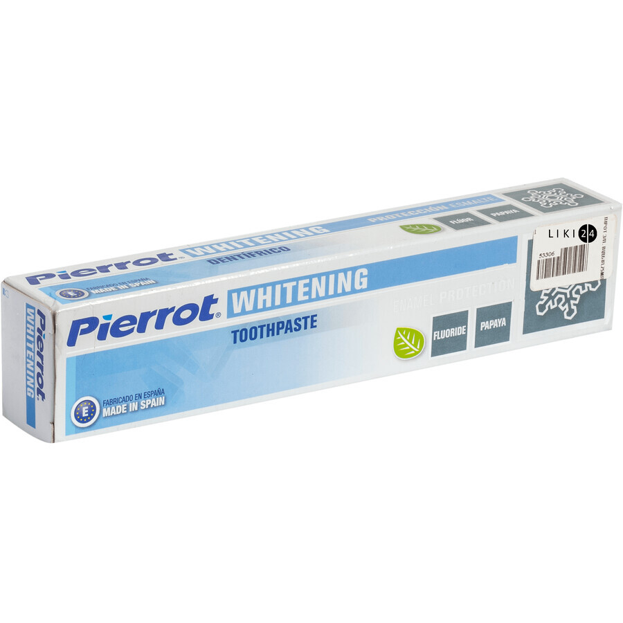 Зубна паста Pierrot Відбілювальна, 75 мл: ціни та характеристики