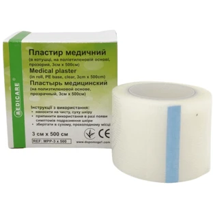 Пластырь медицинский Medicare 3 см х 500 см катушка, на нетканой основе