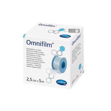 Пластырь гипоаллергенный Omnifilm фиксирующий 2.5 см х 5 м 1 шт катушка