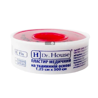 Пластир медичний на тканинній основі 1.25 см х 500 см 1 шт (в асортименті)
