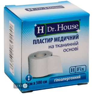 Пластырь медицинский Dr. House на тканевой основе 4 см х 500 см 1 шт в картонной упаковке