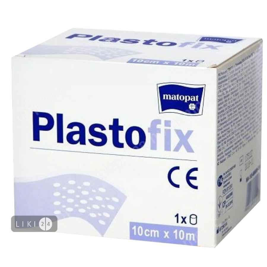 Пластир медичний Matopat Plastofix 10 см х 10 м 1 шт: ціни та характеристики