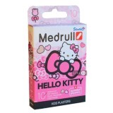 Набір пластирів медичних Medrull дитячих Hello Kitty бактерицидних на полімерній основі 25 мм х 57 мм, 10 шт