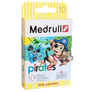 Пластырь медицинский Medrull Pirates детский размер 25 мм x 57 мм 10 шт