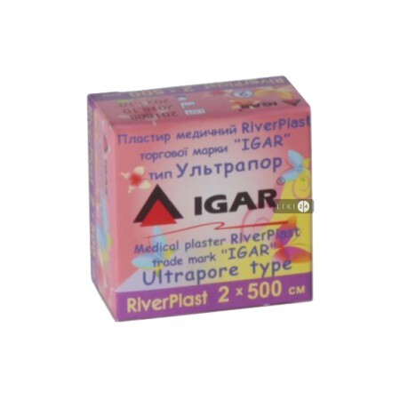 Пластир медичний Igar RiverPlast Ультрапор на нетканій основі 2 см х 500 см 1 шт