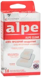 Пластырь медицинский Alpe Clear на нетканой основе прозрачный квадратный 38 мм х 38 мм, 22 мм х 22 мм, 18 шт