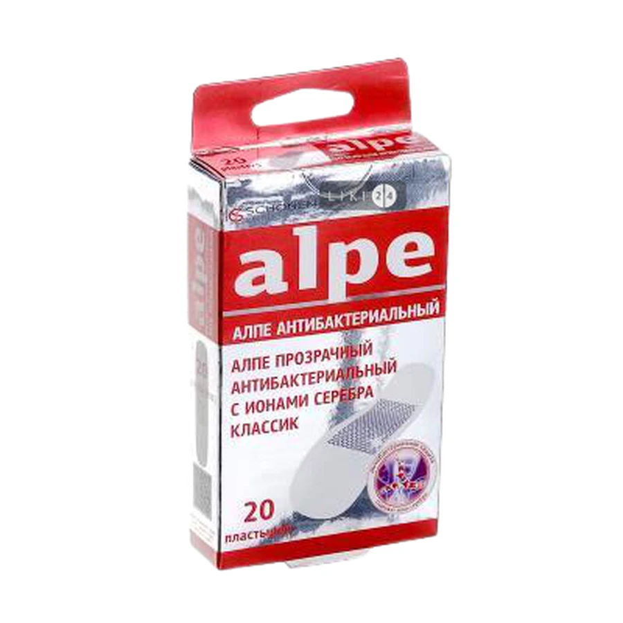 Пластырь медицинский Alpe прозрачный, (76х19, 57х16, 22х22) №20: цены и характеристики