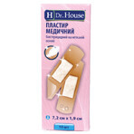Пластырь H Dr. House медицинский бактерицидный  7,2 см х 1,9 см, на нетканой основе: цены и характеристики