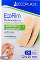 Пластырь Ecoplast EcoFilm медицинский водостойкий 72 х 25 мм, №100
