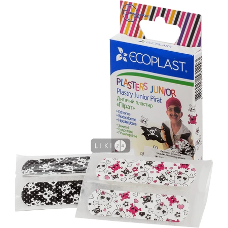 Пластир медичний Ecoplast Пірат полімерний 10 шт: ціни та характеристики