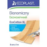 Пластир медичний Ecoplast EcoCotton XL тканий економічний, 8 см x 1 м 1 шт