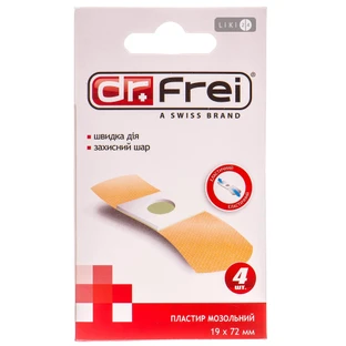 Пластырь мозольный Dr. Frei 19 х 72 мм 4 шт