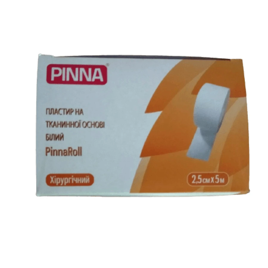 Пластир PinnaRoll на тканинній основі, 2,5 см х 5 м: ціни та характеристики