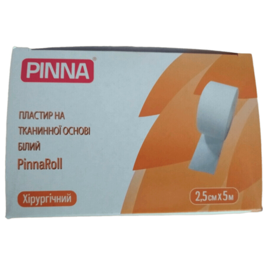 Пластырь PinnaRoll на тканевой основе в катушке, 2,5 см х 5 м: цены и характеристики