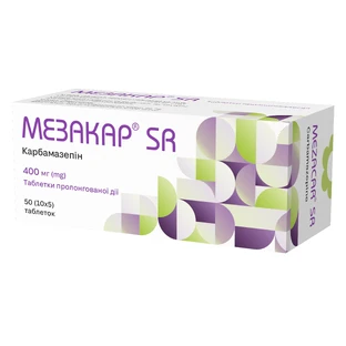Мезакар sr табл. пролонг. дії 400 мг блістер №50