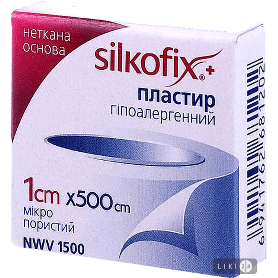Пластыри медицинские фиксирующие silkofix 1 см х 500 см, гипоаллерг., на неткан. осн.: цены и характеристики