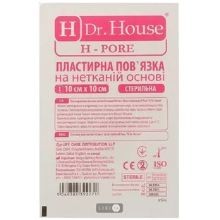 Повязка пластырная Dr. House H Pore стерильная нетканная,10x10 см