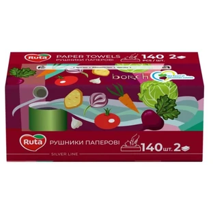 Рушники паперові Ruta V-складання 2 шари 140 шт