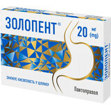 Золопент табл. в/о кишково-розч. 20 мг блістер №14