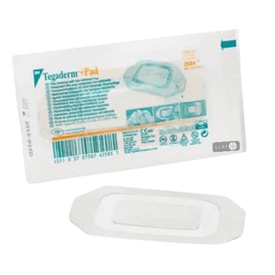 Пленочная прозрачная повязка с впитывающей подушечкой Tegaderm+Pad 3584, 6х10 см: цены и характеристики