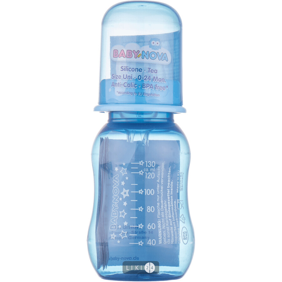 Пляшка пластикова Baby-Nova одноколірна 125 мл 40105: ціни та характеристики