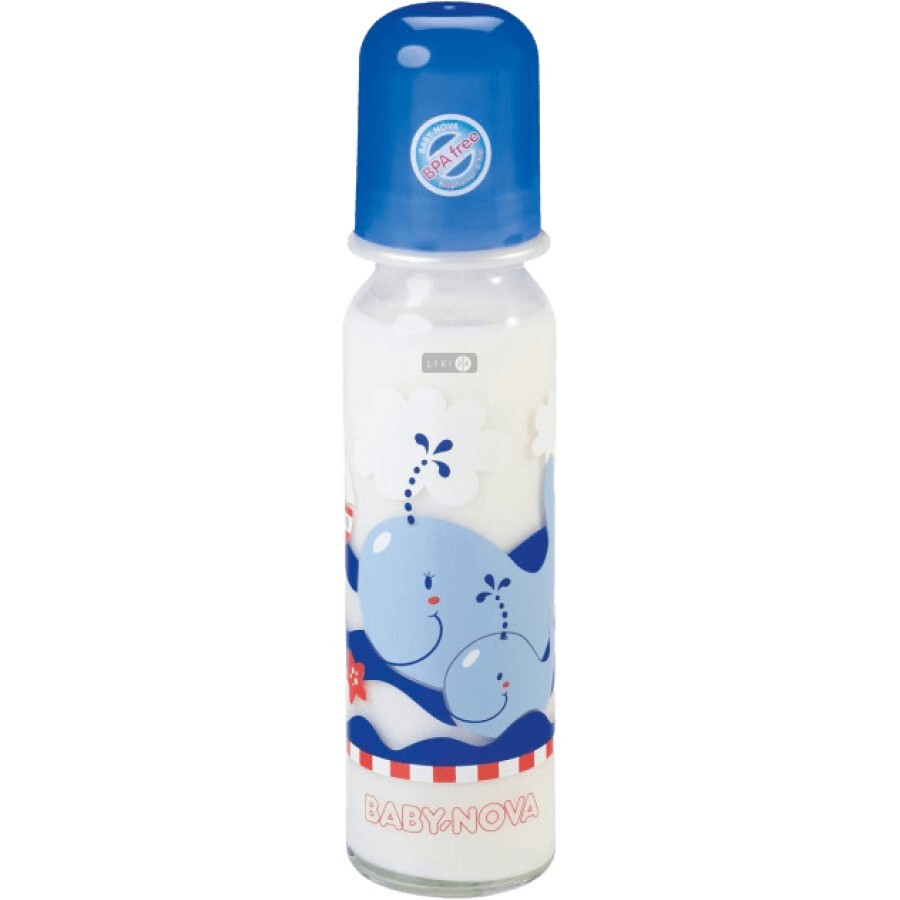 Бутылочка стеклянная Baby-Nova Декор 250 мл: цены и характеристики