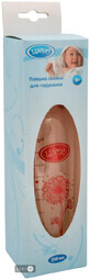 Скляна пляшечка для годування Lindo PK 1000 з силіконовою соскою з антикольковим клапаном 250 мл