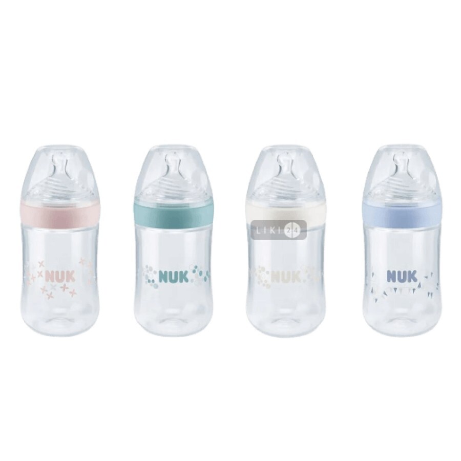 Пляшка скляна NUK First Choice + соска силіконова р. 1 240 мл: ціни та характеристики