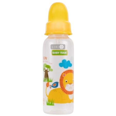 Пляшка для годування Baby Team з силіконовою соскою 0+ 250 мл 1120