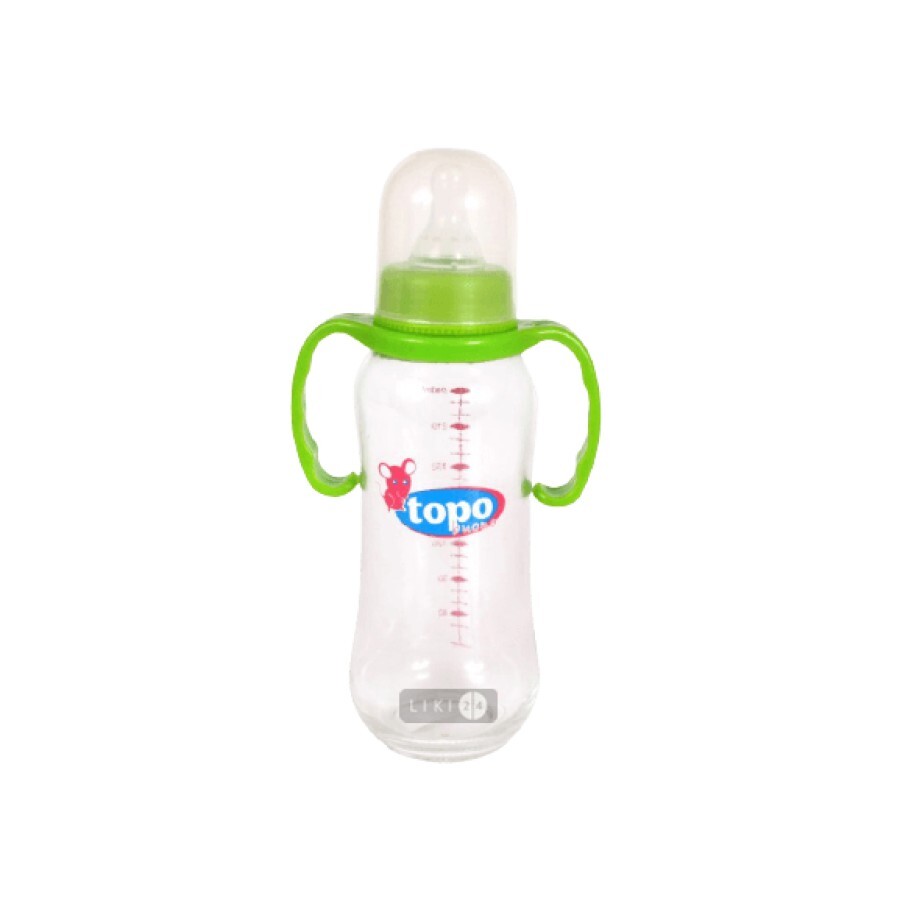 Пляшка пластмасова Topo Buono з силіконовою соскою 240 мл T001: ціни та характеристики