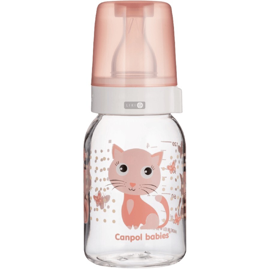Бутылка Canpol Babies Веселые зверята с рисунком 120 мл 11/851: цены и характеристики