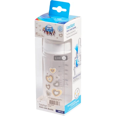 Пляшка антиколькова Canpol Babies EasyStart Newborn Baby з широким отвором 240 мл 35/217: ціни та характеристики