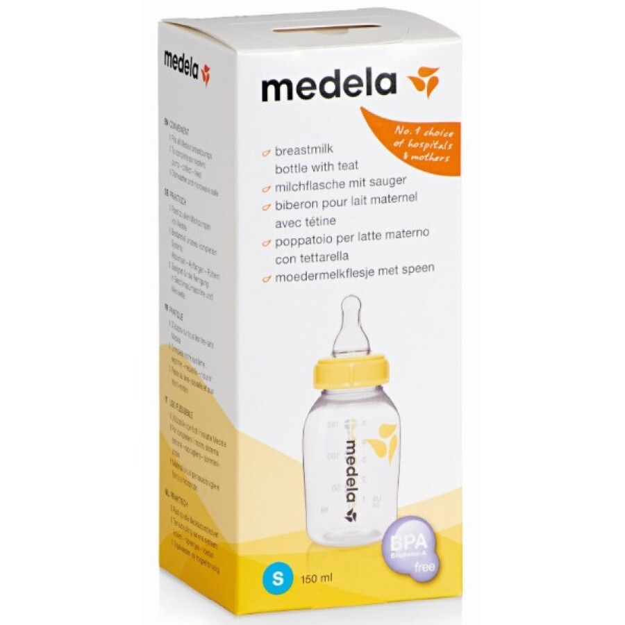Пляшка Medela для грудного молока розмір S 150 мл, із соскою: ціни та характеристики