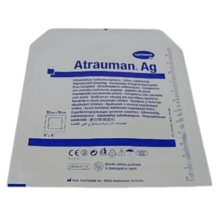 Повязка атравматическая мазевая Atrauman Ag 10см х 10см, стерильная, 1 шт.
