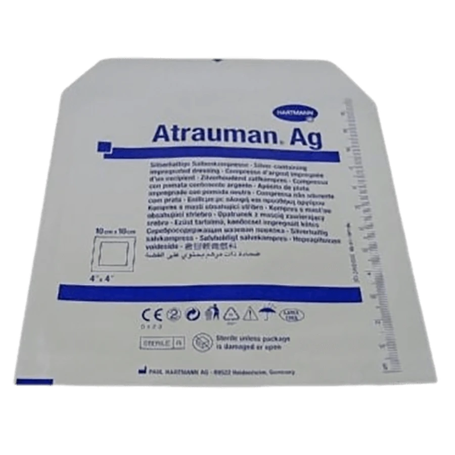 Повязка атравматическая мазевая Atrauman Ag 10см х 10см, стерильная, 1 шт.: цены и характеристики