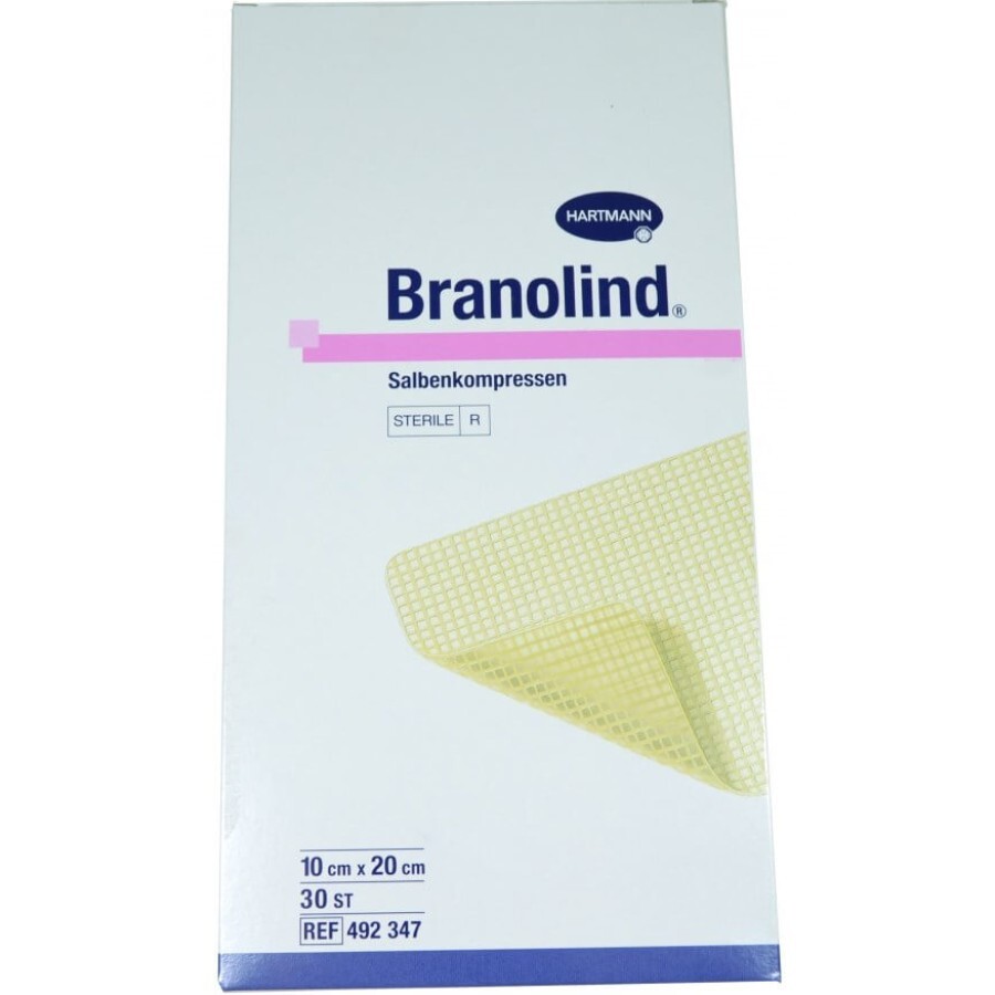 Атравматична пов'язка з нетканого матеріалу стерильна Branolind 10см х 20см, №30: ціни та характеристики