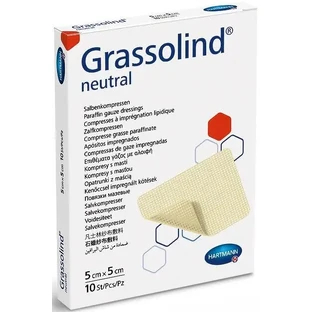 Пов'язка атравматична Grassolind neutral мазева 5 см х 5 см, №10