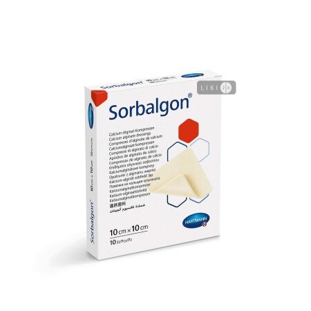 Повязка поглощающая Sorbalgon стерил. 10 см х 10 см 1 шт