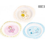Посуда 56/008, тарелка пластиковая, принцесса/самолет/медвежонок