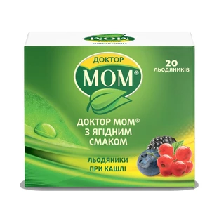 Доктор Мом растительные пастилки от кашля пастилки д/расс., с ягодным вкусом №20
