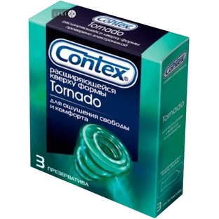 Презервативи Contex Tornado контурні з силіконовою змазкою, 3 шт